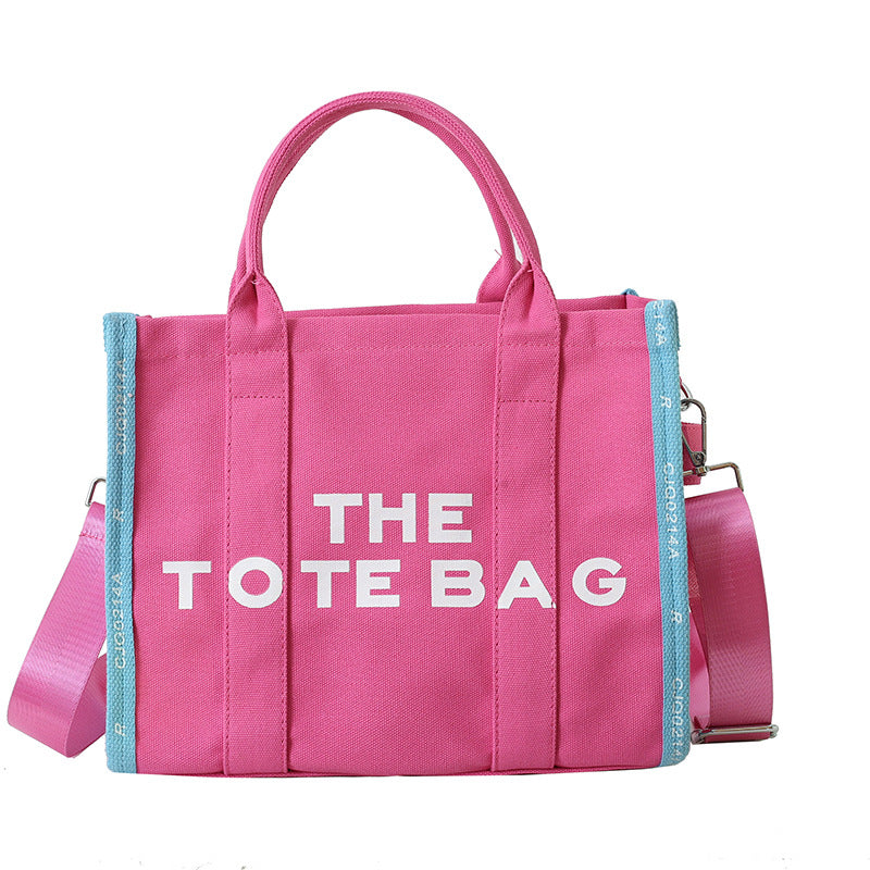 Glamorous Elegant Women's Fashion Letter Canvas Tote Bags