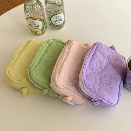 Candy Color Cute Home Storage Portable Mini Cotton Cosmetic Bags