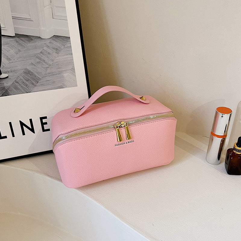 Lychee Pattern Large Capacity Portable Toiletry Advanced Sense Makeup Bag