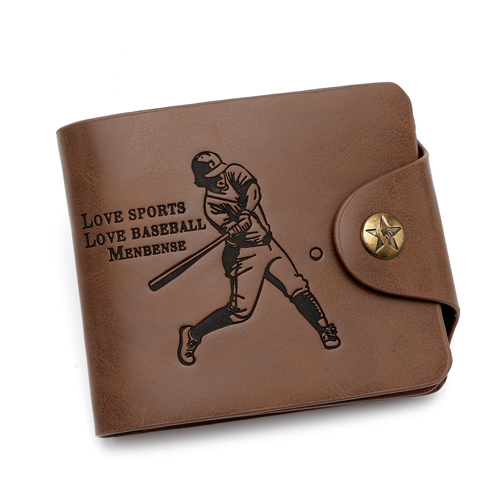 Classic Men's Hot Three-fold Embossed Short Men's Wallet