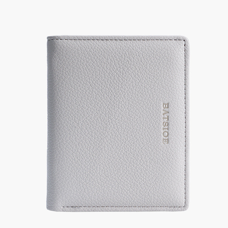 Women's Solid Color Texture Short Simple For Ladies Wallets