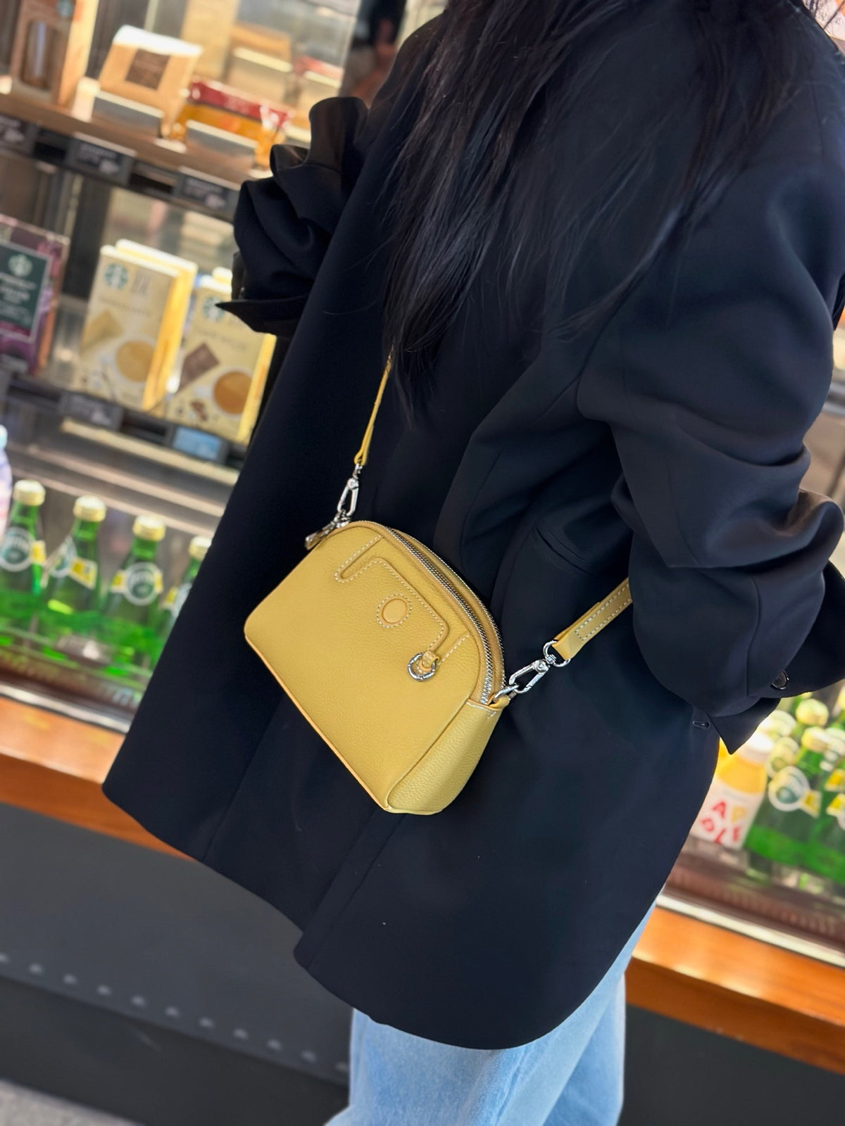 Women's Change Mahjong First Layer Cowhide Single Women's Messenger Bag