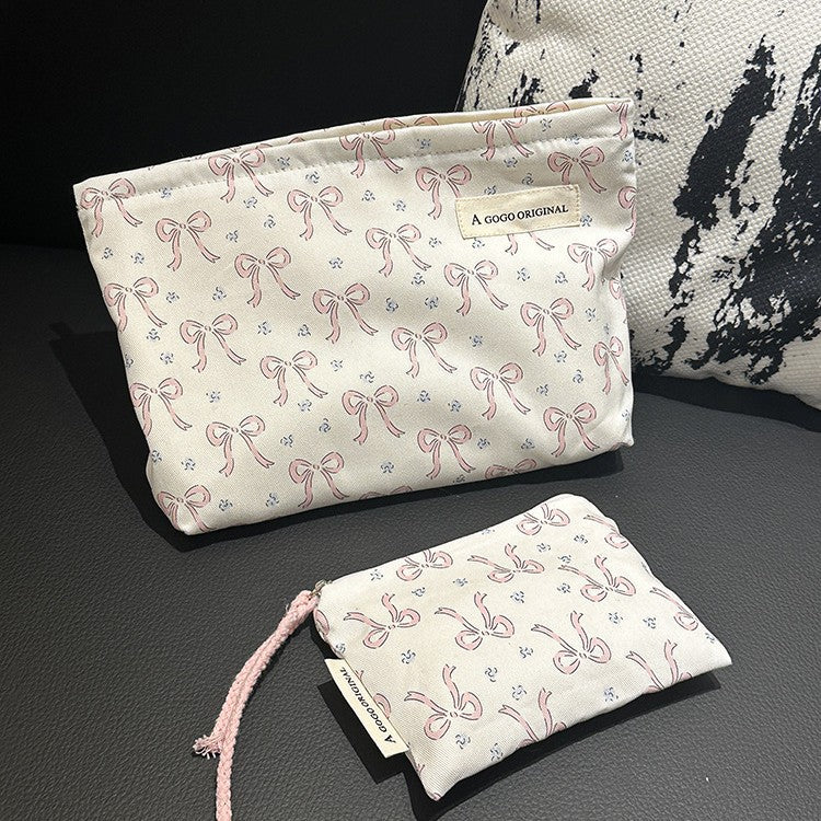 Fresh Bow Portable Fabric Liner Sanitary Napkin Cosmetic Bags