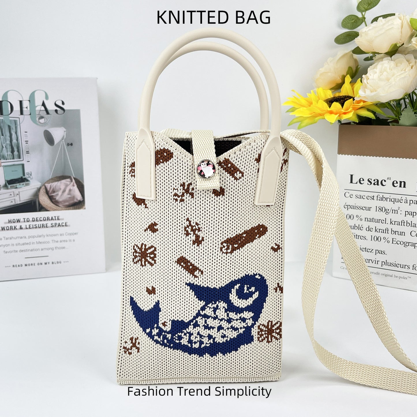 Pretty Knitted Mobile Mason Korean Mini Bags