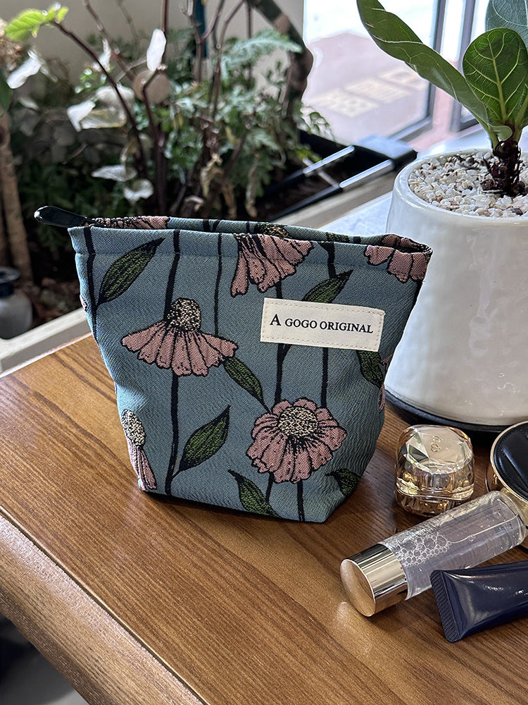 High Sense Artistic Tea Break Large Makeup Bag