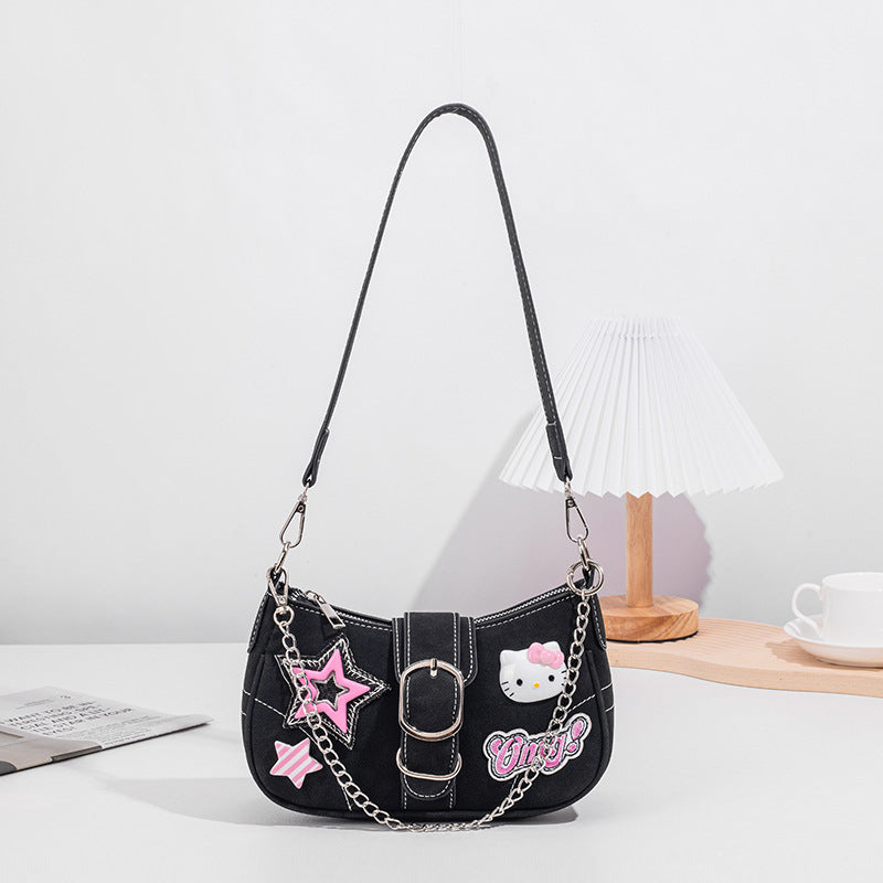 Hot Chain Baguette Underarm Design Cute Women's Shoulder Bag