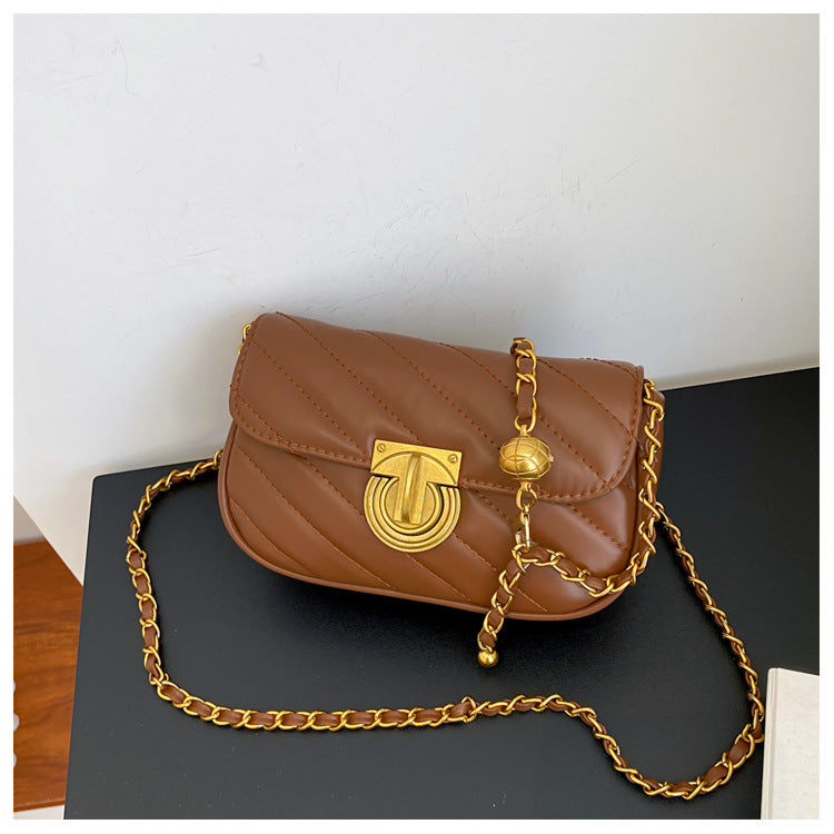 Western Style Embroidery Thread Female Autumn Popular Chain Retro Small Square Bags