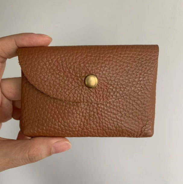Women's & Men's & Cattlehide Leather Fashion Hidden Hook Card Holder