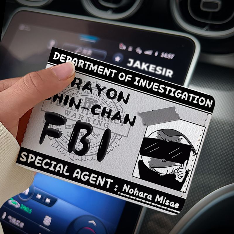 Crayon Funny Driving License Protective Cover Card Holder