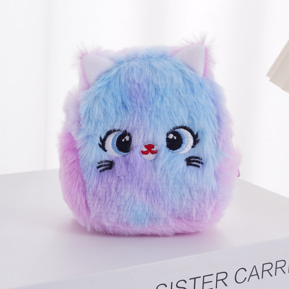 Korean Unicorn Plush Portable Headset Storage Ladies Wallet