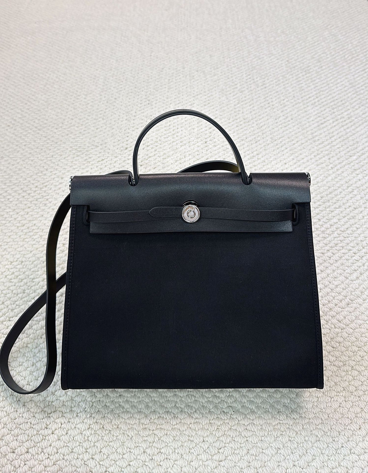 High-grade Canvas Leather Kelly Large Capacity Women's Shoulder Bag