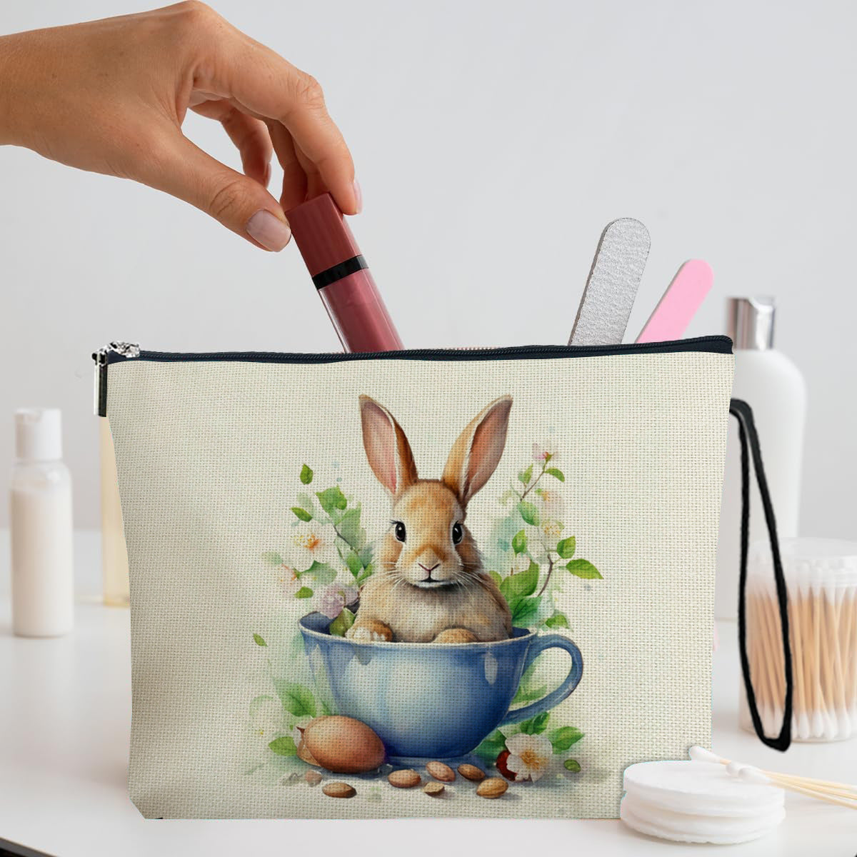 Easter Carrying Home Zipper Wash Storage Cosmetic Bags