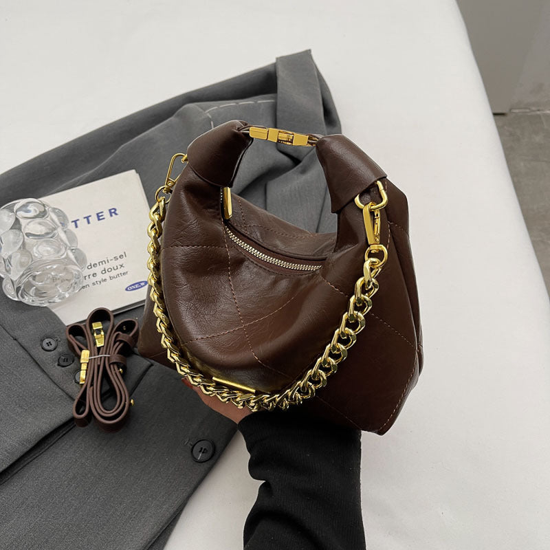 Women's Affordable Luxury Fashion Chain Mirror Underarm Handbags