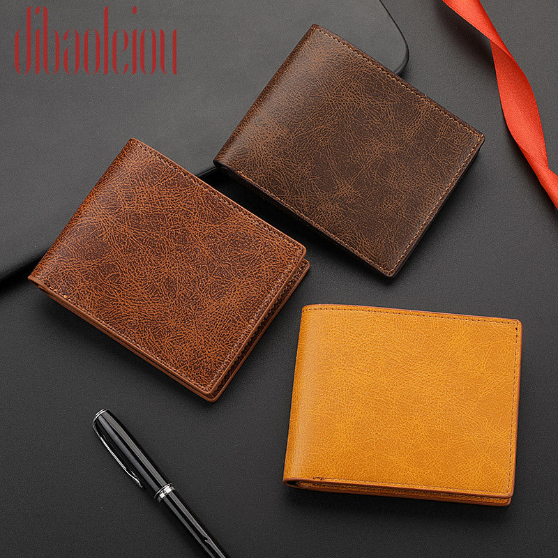 Durable Men's Slouchy Horizontal Short Dollar Men's Wallets