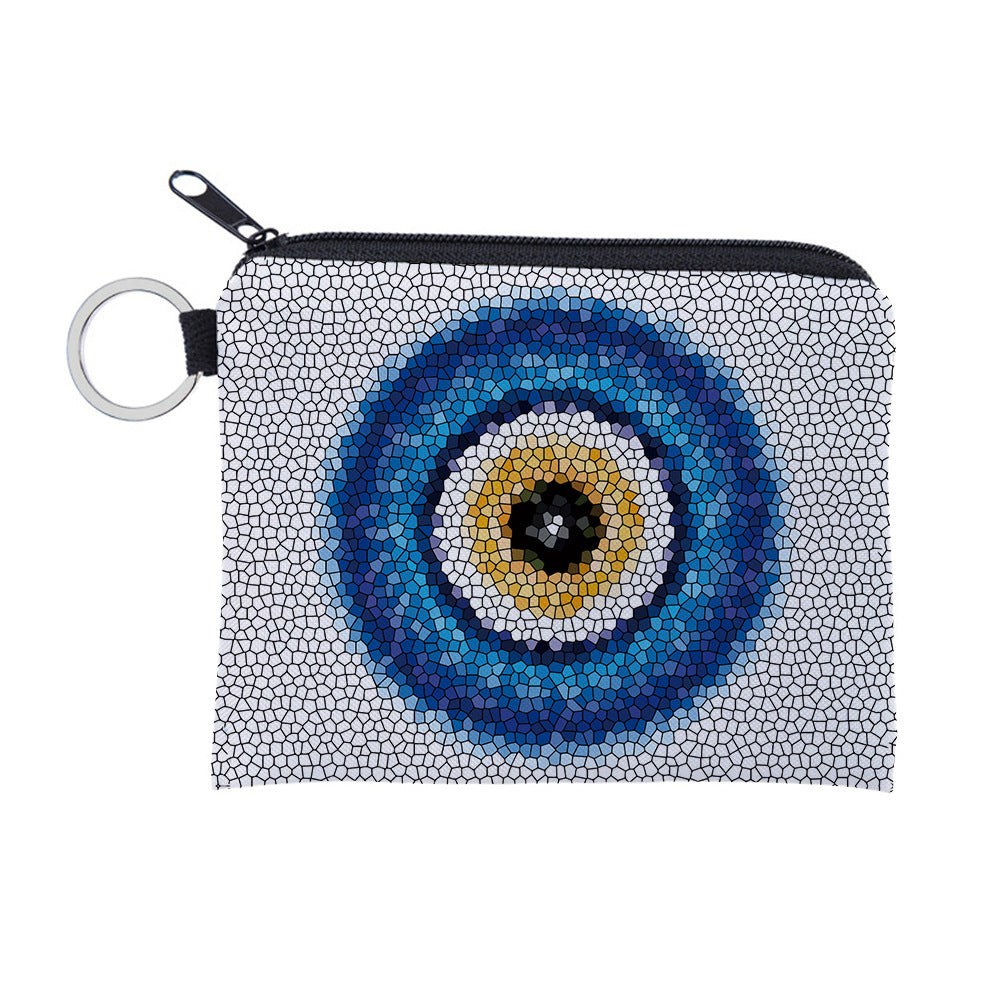 Women's Evil Eye Printing Pattern Zipper Purses