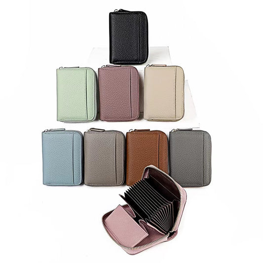 Women's & Men's & Leather High Sense Cowhide Organ Card Holder