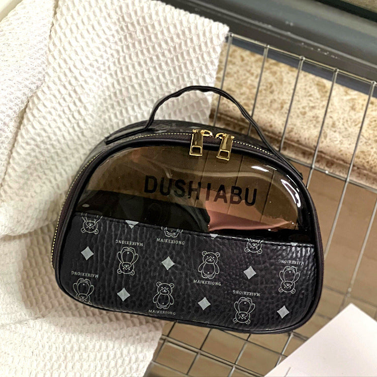 Women's Fashion Cute Translucent Bear Large Capacity Handbags