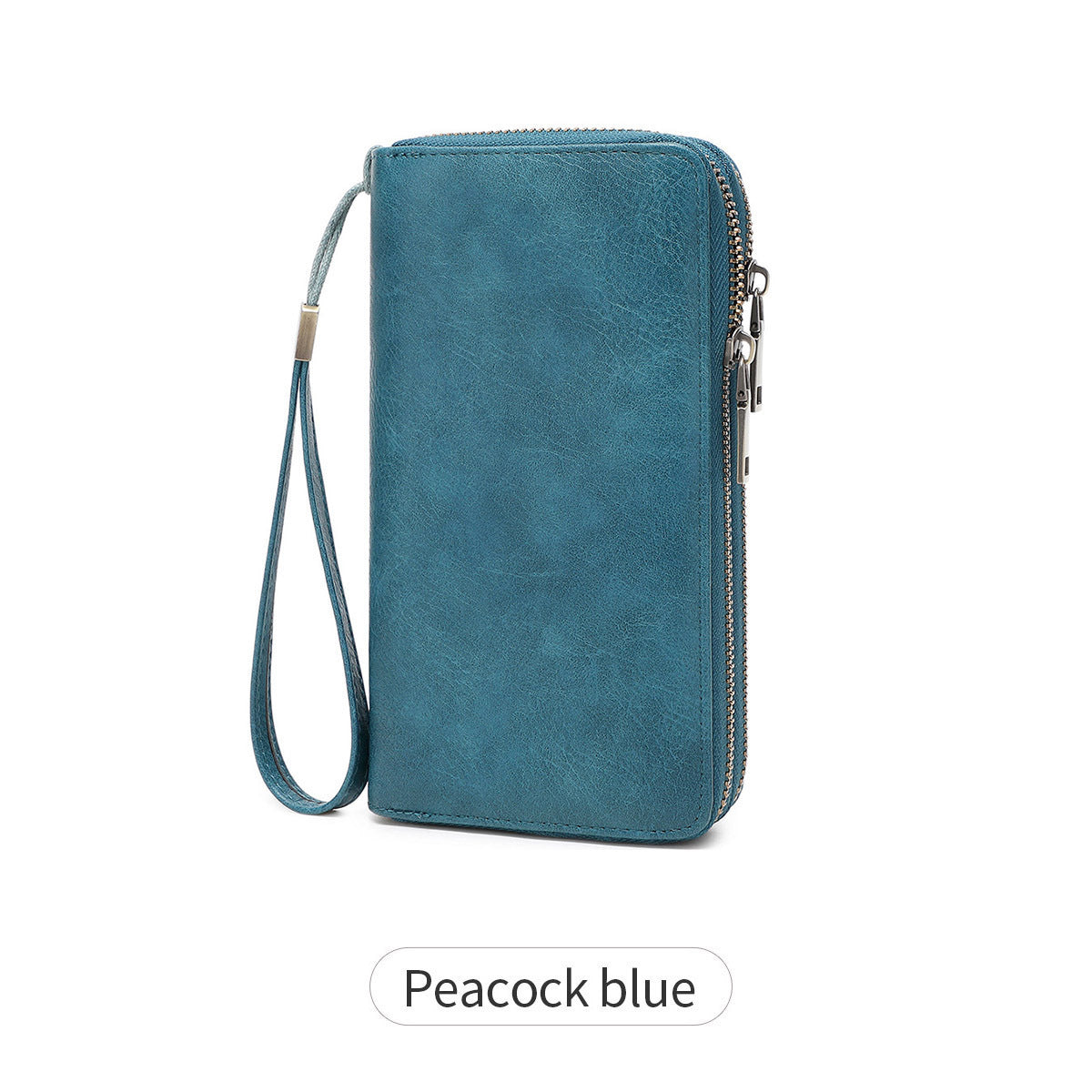 Women's & Men's Long Fashion Double Zipper Vintage Business Ladies Wallet