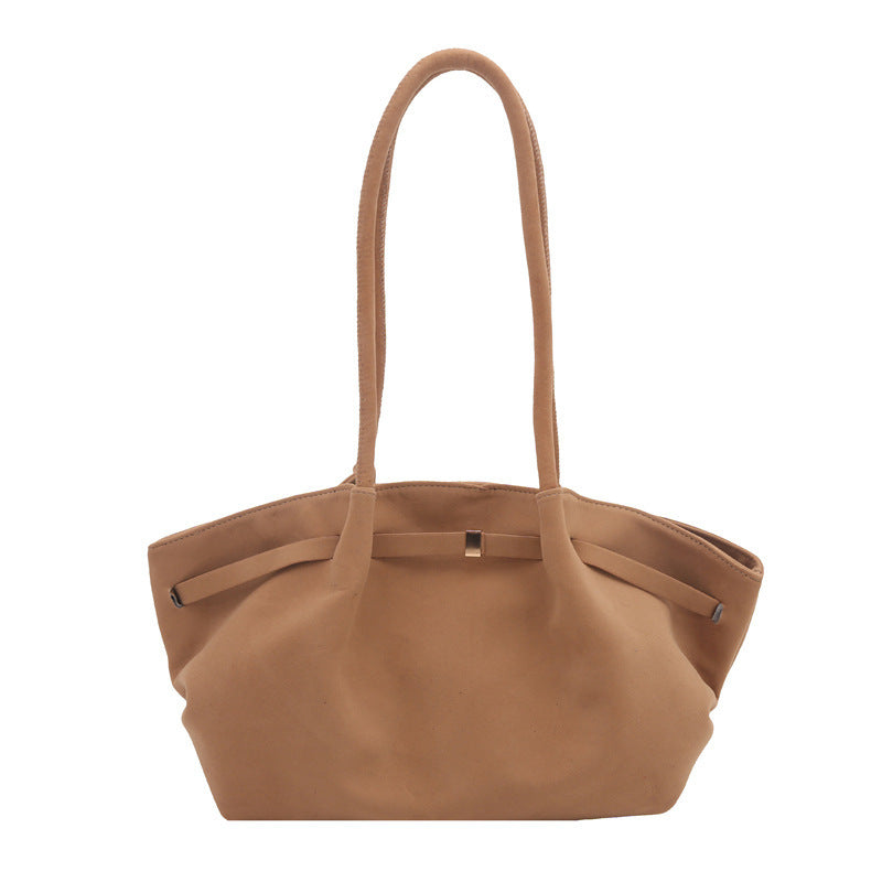 Women's Solid Color Leisure Commute Idle Style Frosted One Women's Shoulder Bag