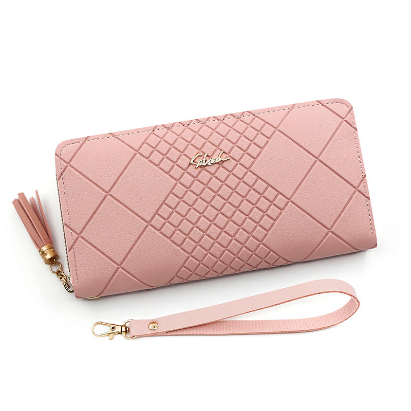 Women's Korean Long Portable Mobile Tassel Zipper Ladies Wallet