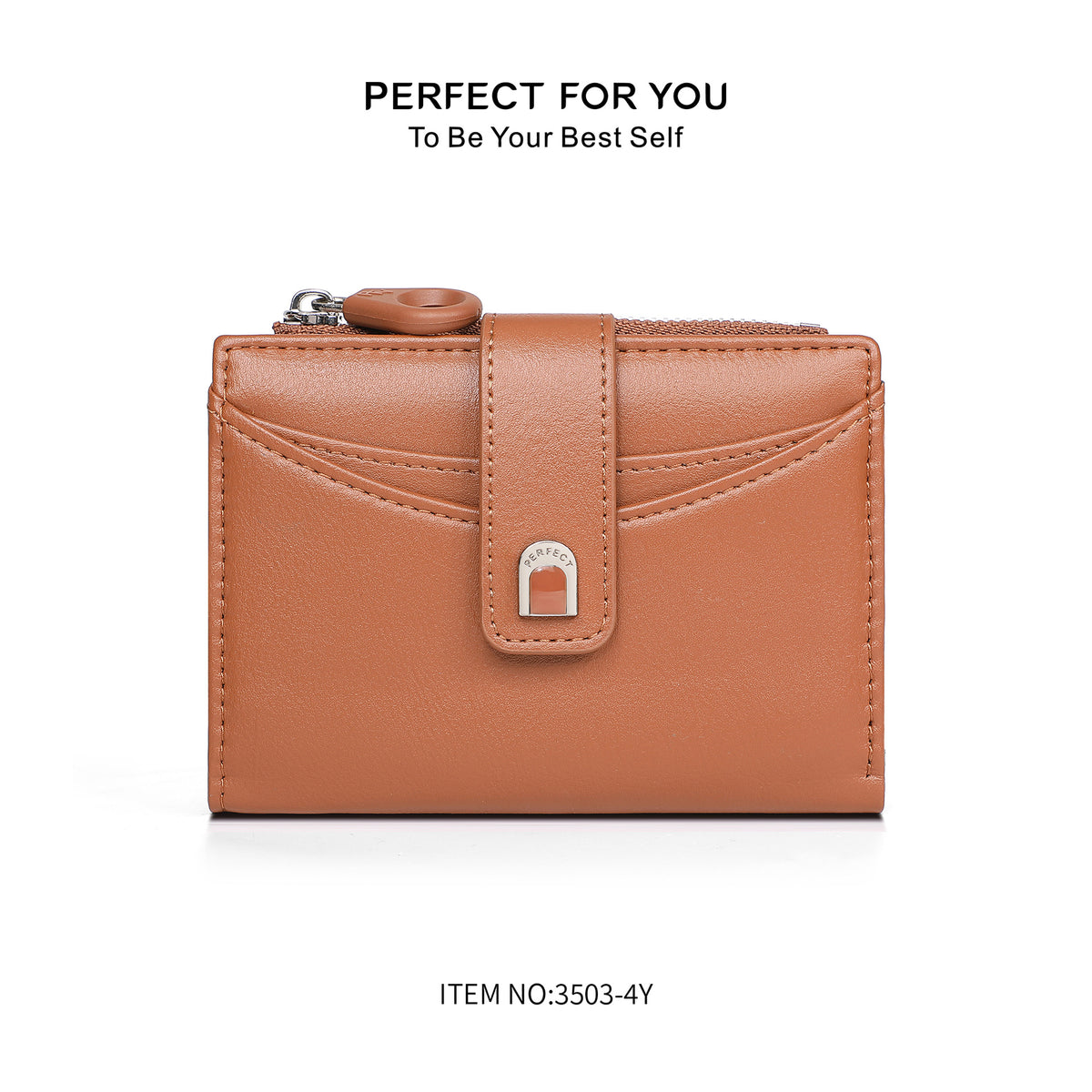 Women's Lightweight Large Capacity Zipper Double Closed Ladies Wallet