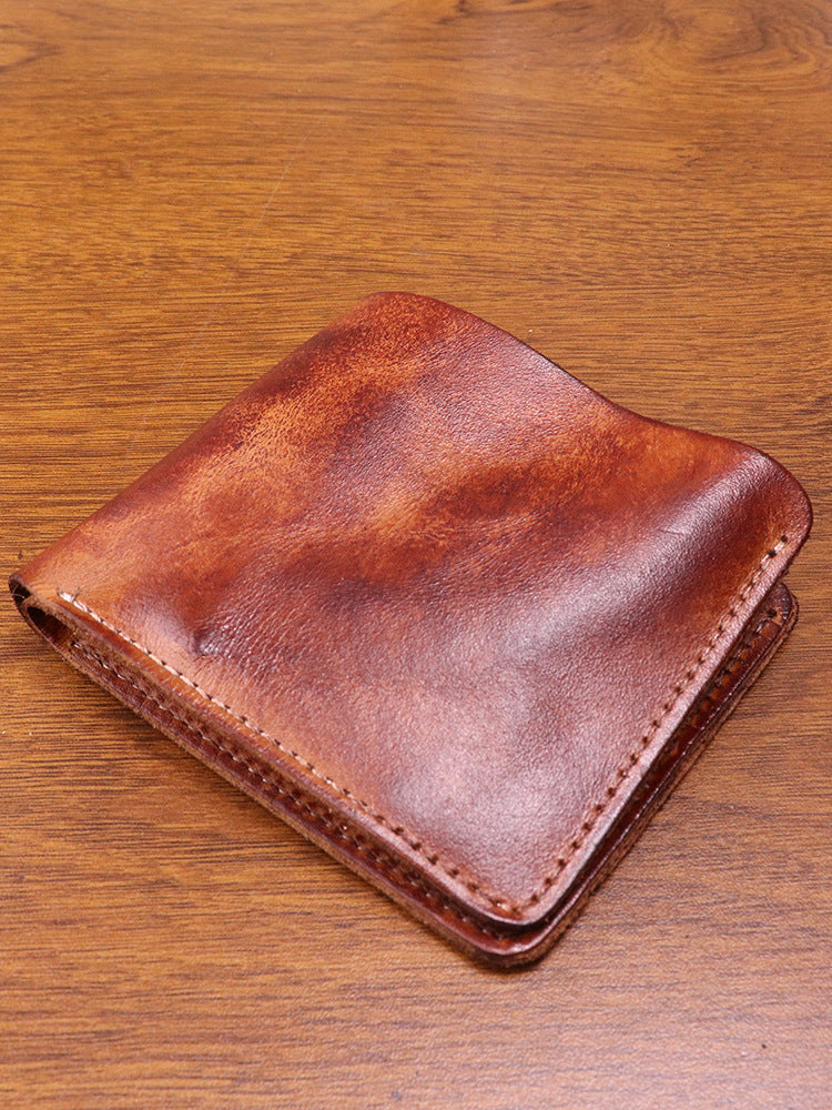 Men's Retro Hand-rub Color Distressed Big Money Men's Wallets