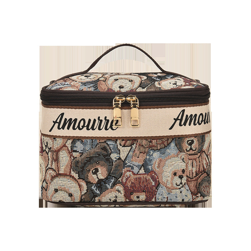 Wholesale Wash Female Hair Cute Bear Large Cosmetic Bags