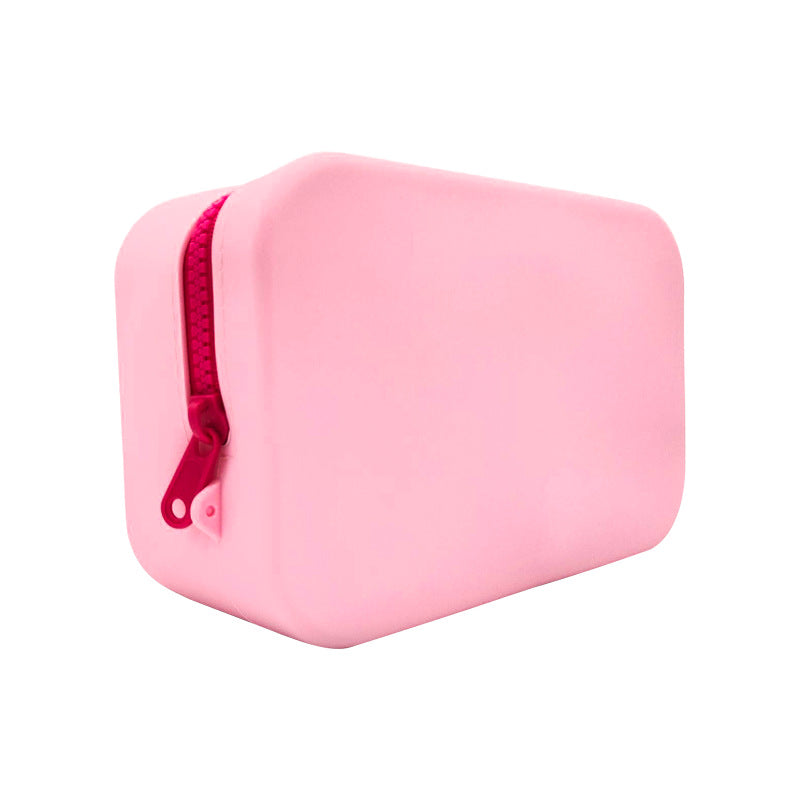 Women's Large Capacity Silicone Color Matching Portable Cosmetics Storage Box National Makeup Bag