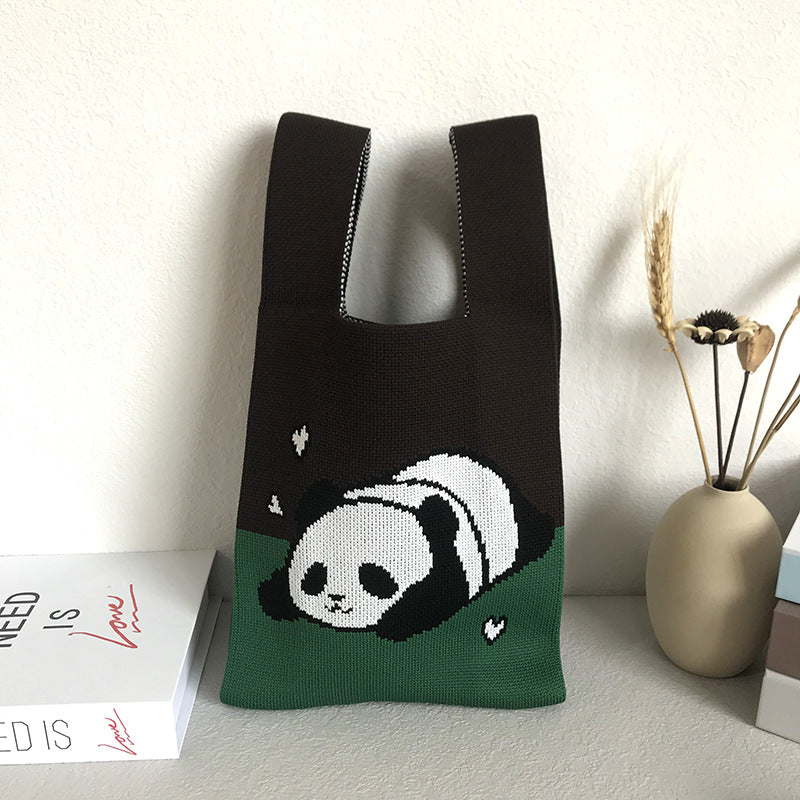 Women's Knitted Wool Vest Version Hand Carrying Handbags