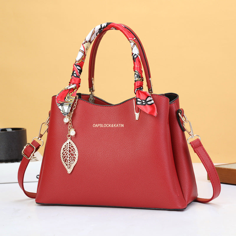 Women's Mother's Day Western Style Solid Color Large Handbags