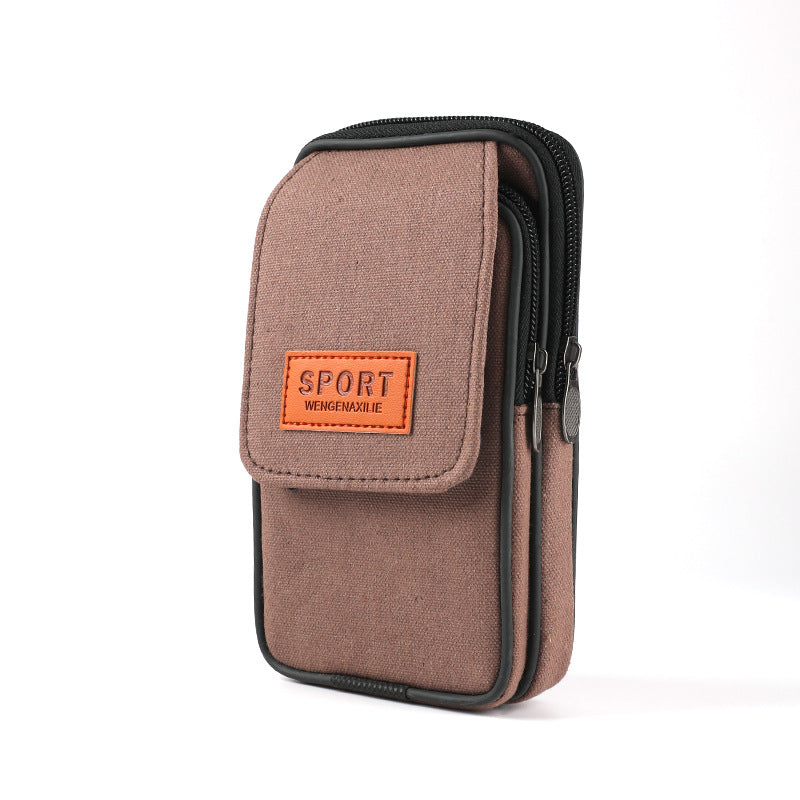 Men's Canvas Mobile Multifunctional Construction Site Men's Waist Packs