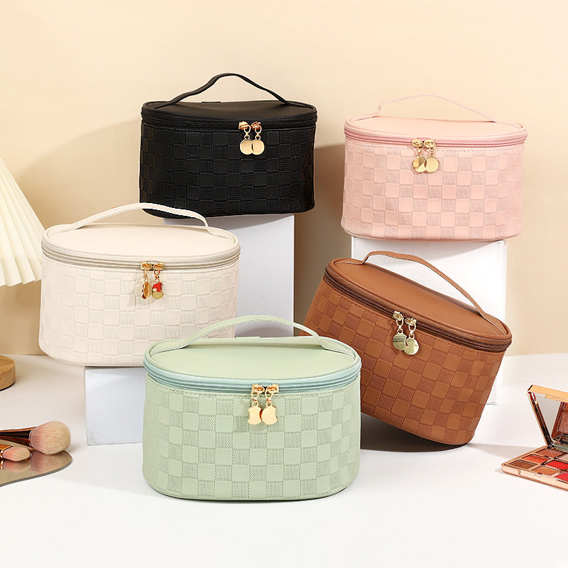 Women's High-grade Chessboard Storage Waterproof Portable Makeup Bag