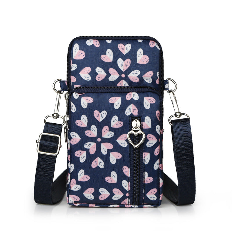 Glamorous Mini Vertical Female Fabric Wrist Phone Bags
