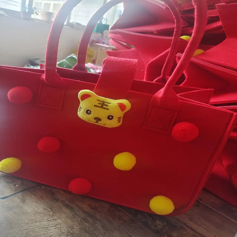 Women's Hand Large Capacity Open Fashion Felt Handbags