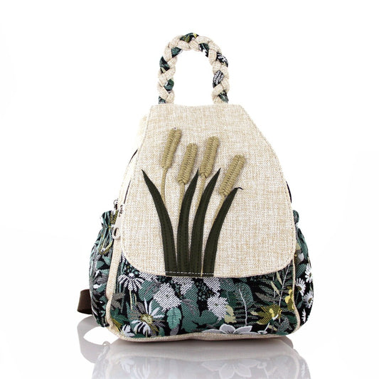 Chinese Style Lightweight Simple Zipper Fabric Backpacks