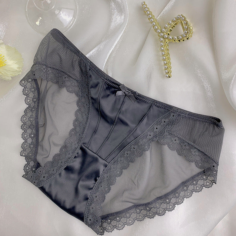 Moonlight Glaze Palace Noble Satin Sexy Panties