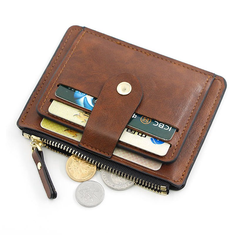 Women's & Men's Commute Both Use With Zipper Solid Card Holder