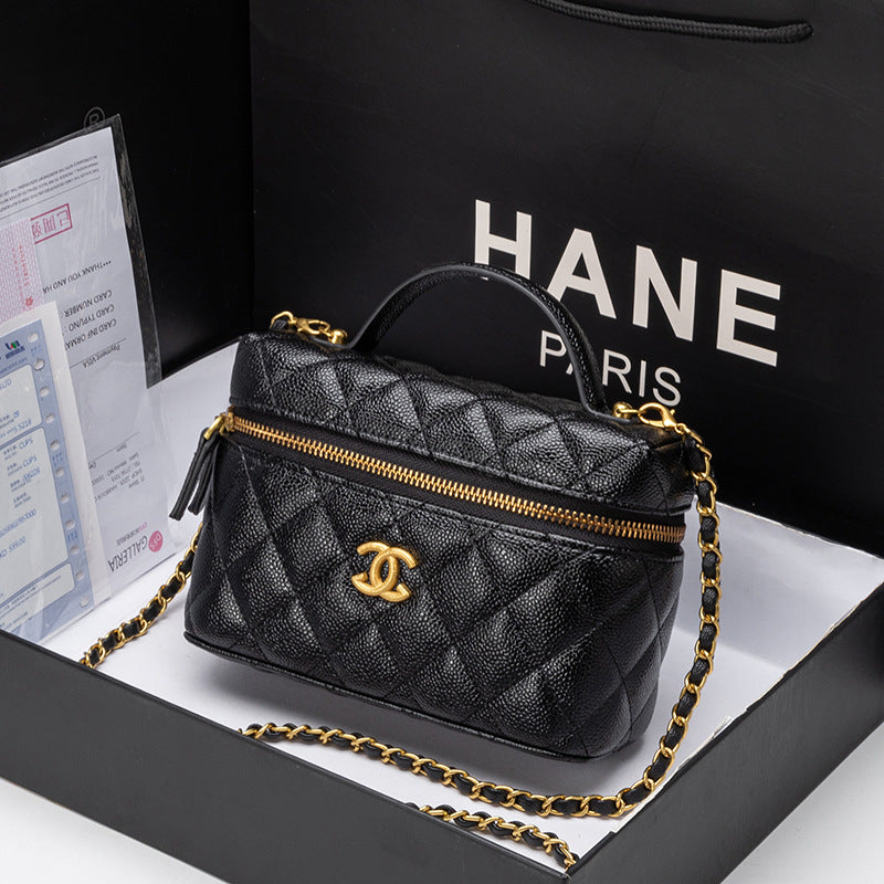 Women's Genuine Leather Classic Style Rhombus Chain Women's Shoulder Bag