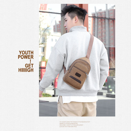 Men's Large Capacity Convenient Work Canvas Men's Chest Bags