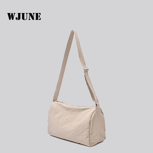 Nylon Fitness Female Solid Color Draping Crossbody Bags