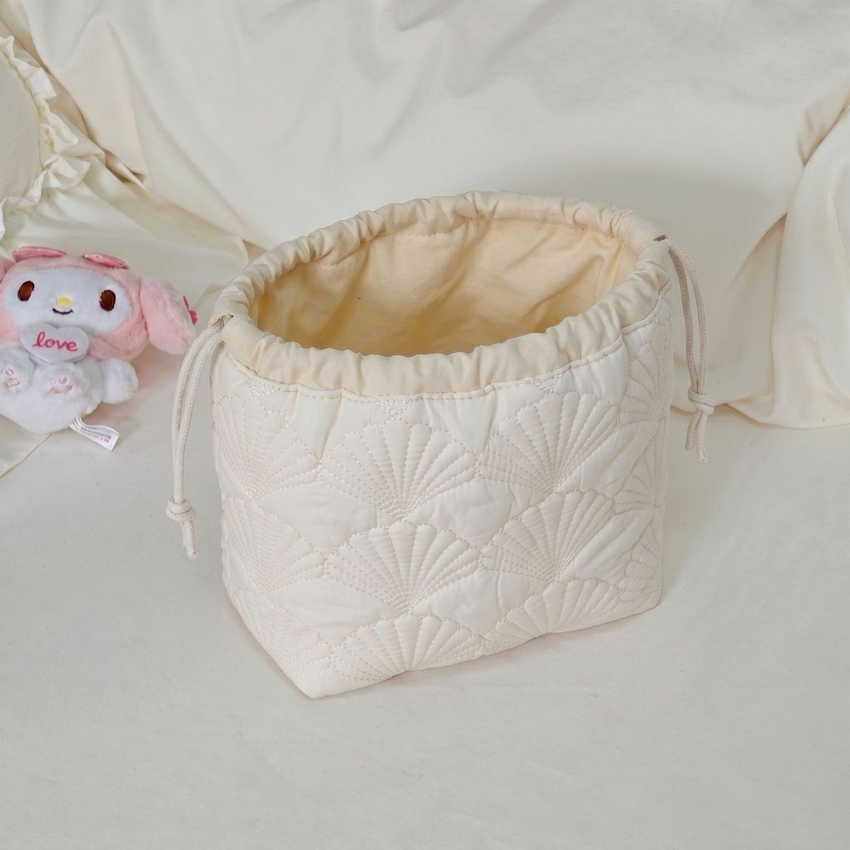 Large Capacity Polyester Drawstring Portable Cosmetics Cosmetic Bags