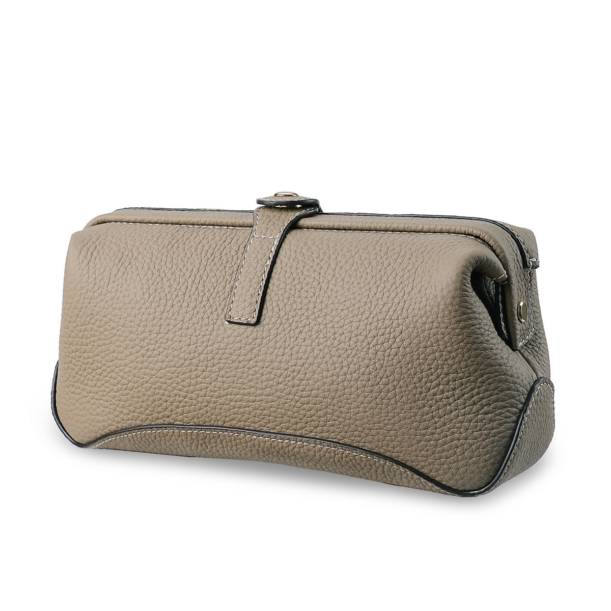 Women's Leather Gold Sier Jewelry Storage First Layer Long Cowhide Bags