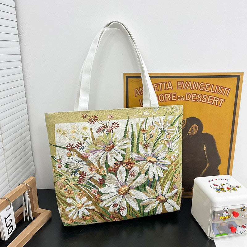 Women's Style Medium Canvas Large Double Sided Shoulder Bags