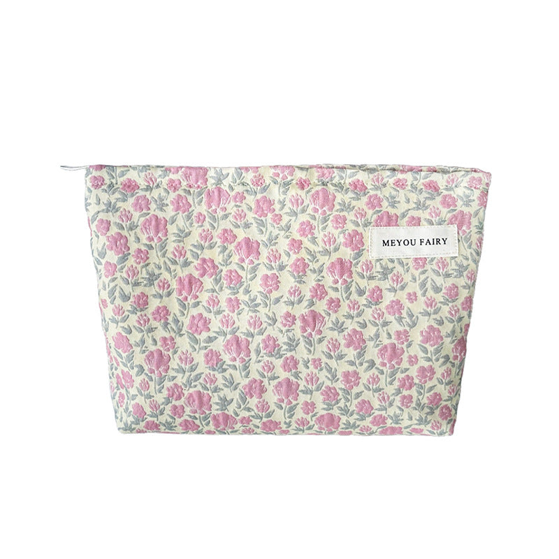 Large Capacity Portable Clutch Jacquard Buggy Makeup Bag
