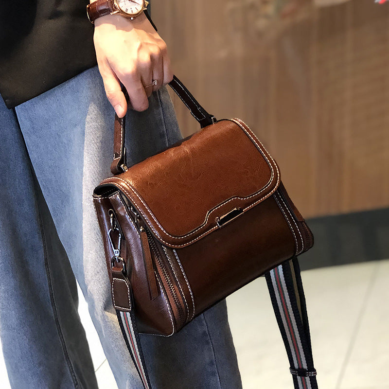 Women's Genuine Leather Commuter Summer Portable Handbags