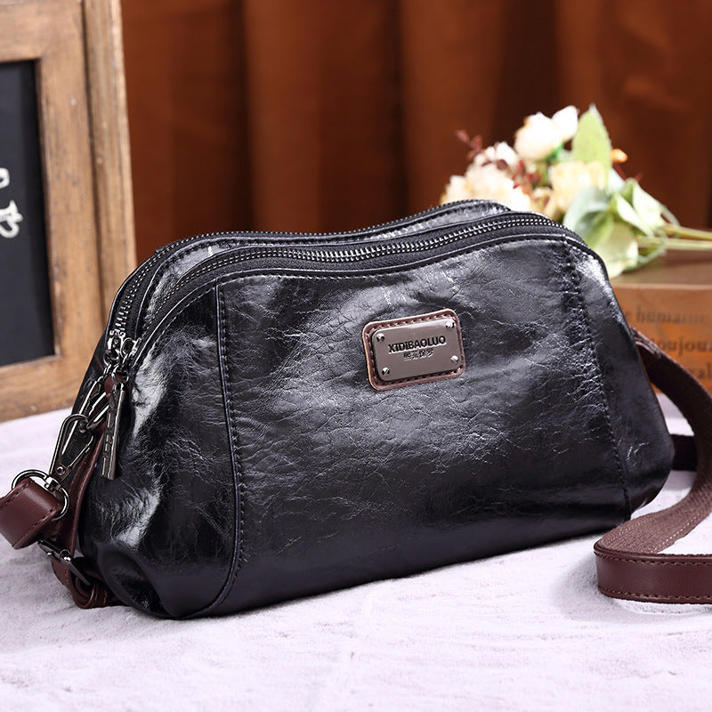 Women's Retro Fashion Soft Curved Moon Large Crossbody Bags