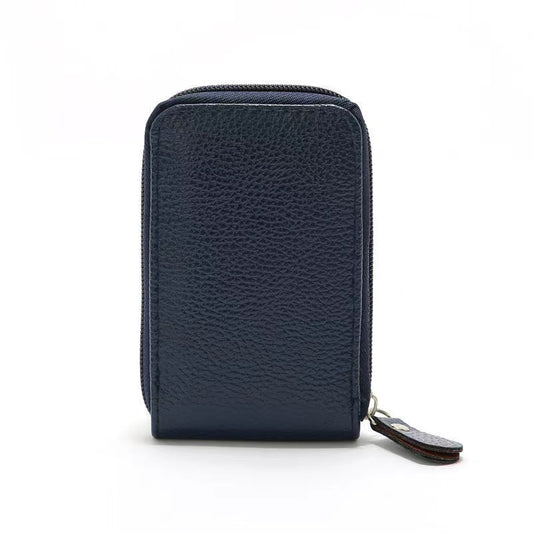 Women's & Men's Cowhide Expanding Multiple Slots Large Capacity Clamp Card Holder