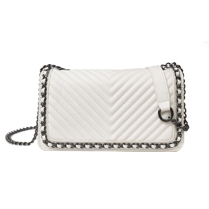 Women's Fashion Solid Color Chain Rhombus Women's Shoulder Bag