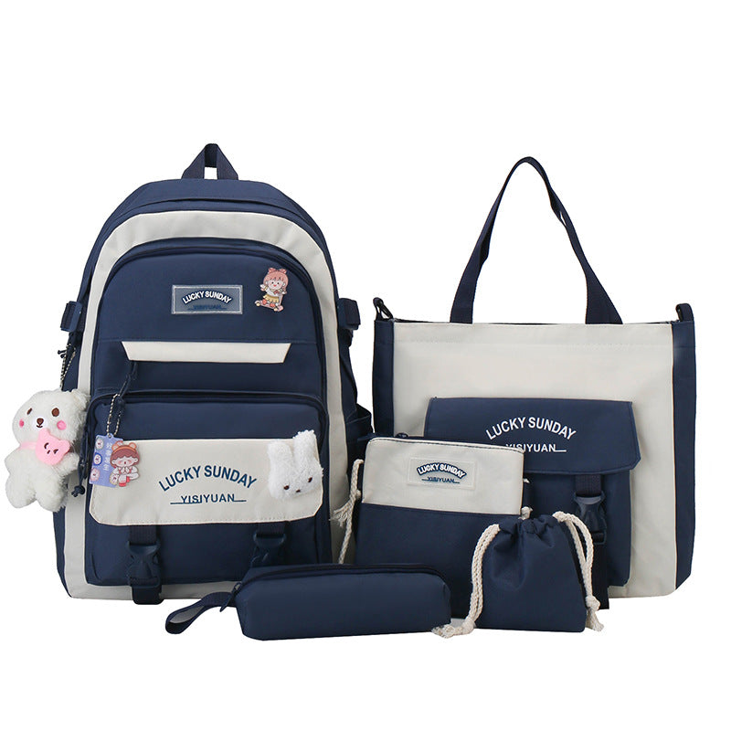 Charming Unique Female Fresh Simple Set Backpacks