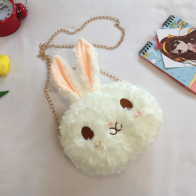 Women's Cute Rabbit Cartoon Plush Doll Sweet Bags